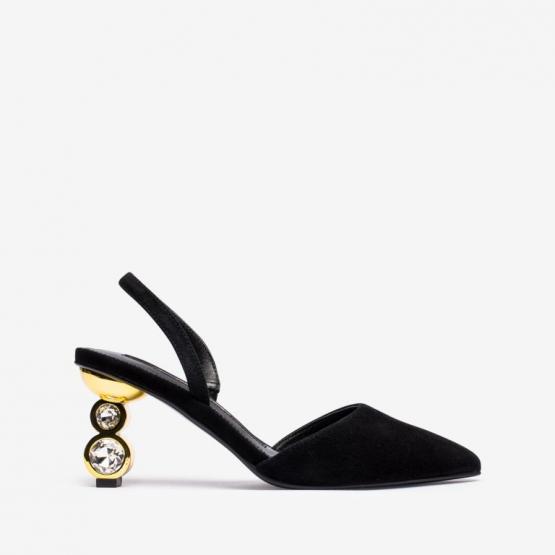 ALETTA 70MM BLACK GOLD ladies shoes online sigrun woehr