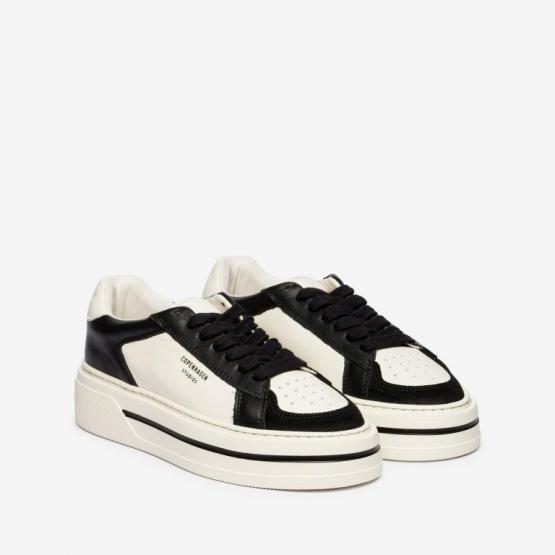 CPH181 LEATHER MIX BLACK/CREAM 