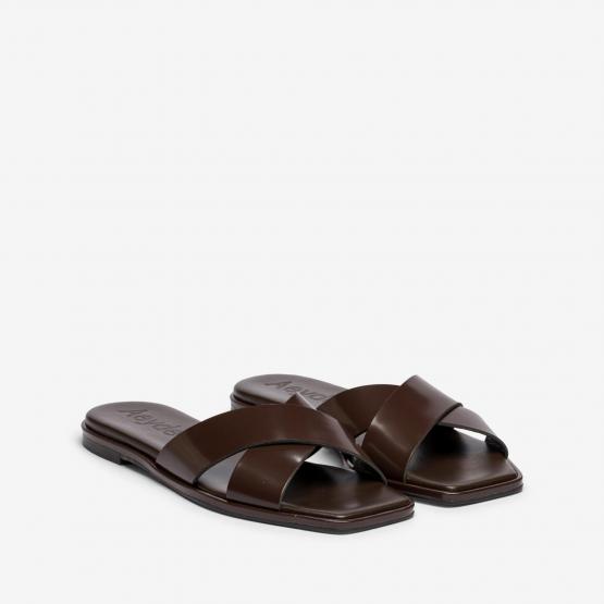 SONIA POLIDO CALF LEATHER MOKA 