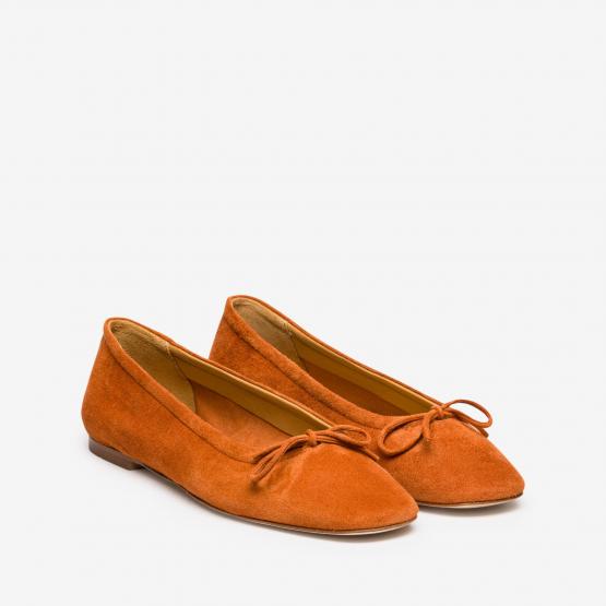 DELFINA KID SUEDE TANGERINE 