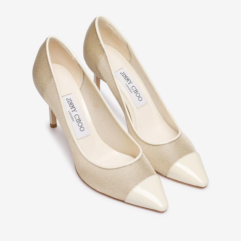 Champagne Jimmy Choo Romy85 ROMY 85 LATTE CHAMPAGNE Ladies Shoes