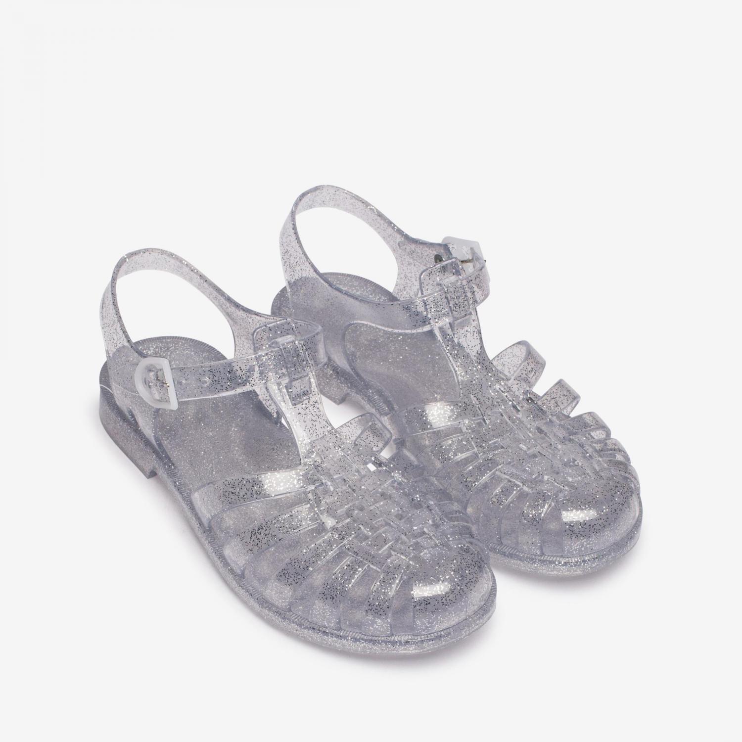 MEDUSE pollini sparkly grey jelly shoes