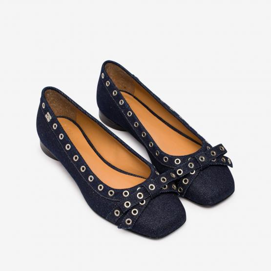 S3107 EYELETS BOW BALLERINA 39